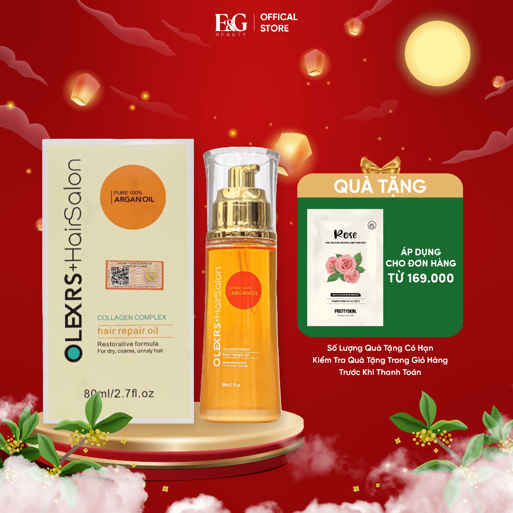 Tinh chất dưỡng tóc OLEXRS HAIR SALON phục hồi tóc chống rụng tóc 80ml