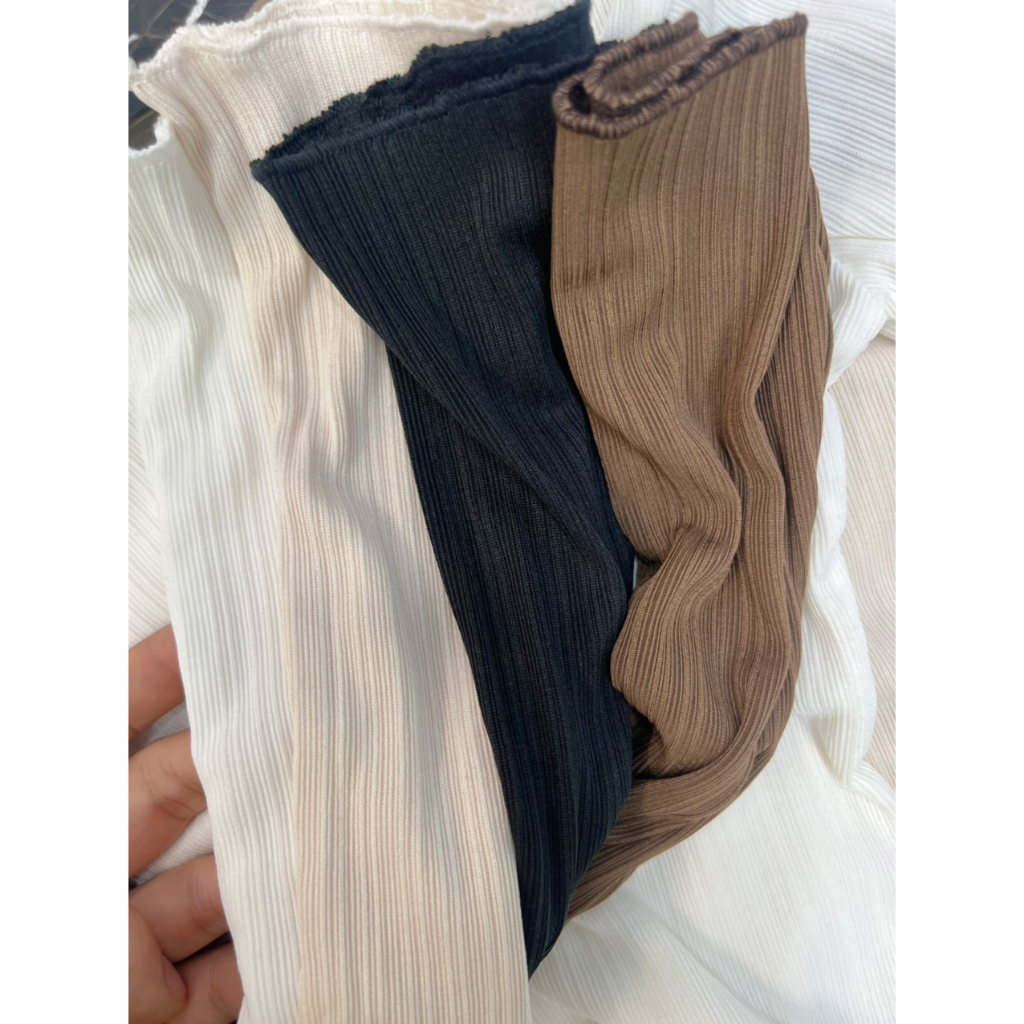 Áo dệt kim trễ vai  dài tay bèo siêu xinh mix đồ đi chơi đỉnh phong cách Calina mã Aodetkim6946_P11K14