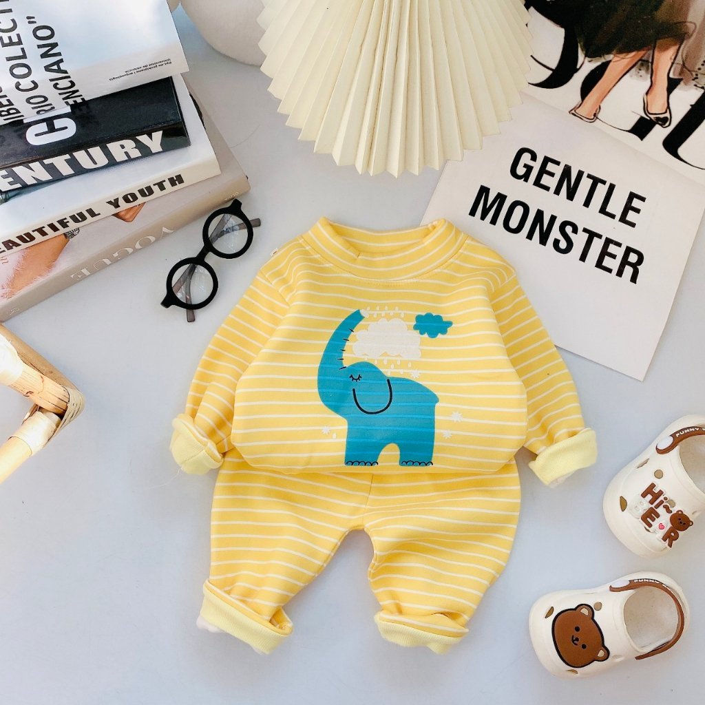 Đồ bộ bé trai , đồ bộ bé gái chất nỉ bông siêu ấm cho bé từ 6kg đến 16kg