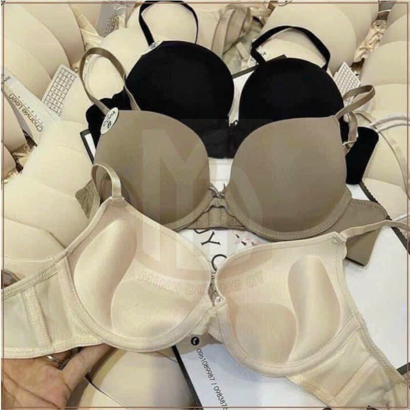 Áo ngực siêu đẩy copa xuất, Áo lót nữ mút kép trơn nơ ngực