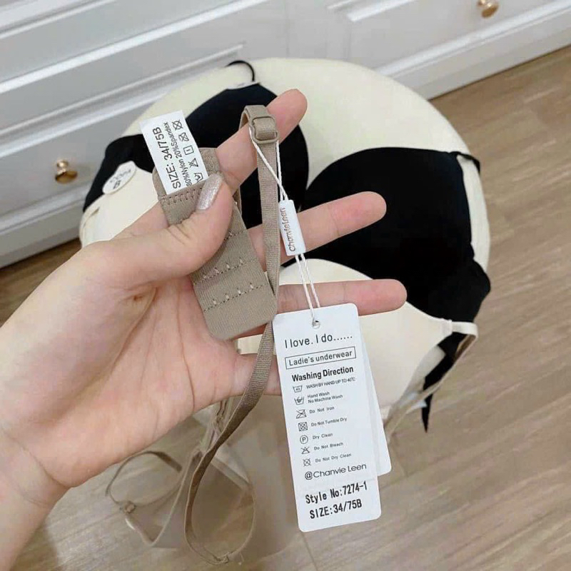 Áo ngực siêu đẩy copa xuất, Áo lót nữ mút kép trơn nơ ngực