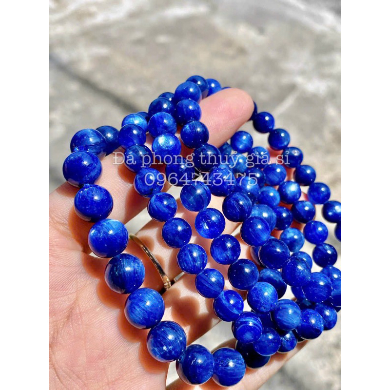 Vòng tay đá kyanite siêu đẹp vip hàng chuẩn kèm hộp gấm cao cấp