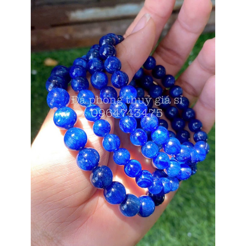 Vòng tay đá kyanite siêu đẹp vip hàng chuẩn kèm hộp gấm cao cấp