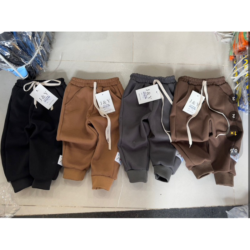 Quần dài nhung tăm dáng jogger cho bé trai bé gái 10-27kg