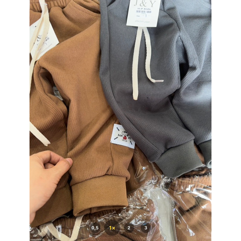 Quần dài nhung tăm dáng jogger cho bé trai bé gái 10-27kg