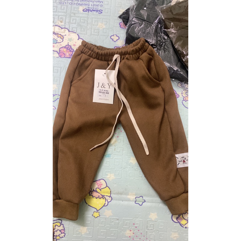 Quần dài nhung tăm dáng jogger cho bé trai bé gái 10-27kg