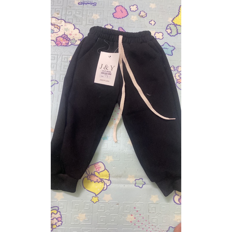 Quần dài nhung tăm dáng jogger cho bé trai bé gái 10-27kg