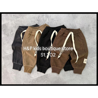 Quần dài nhung tăm dáng jogger cho bé trai bé gái 10-27kg