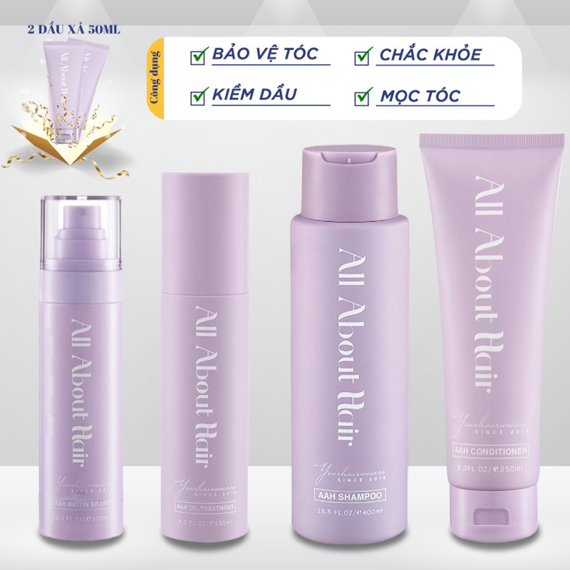 FULL COMBO 4 SẢN PHẨM NHÀ ALL ABOUT HAIR