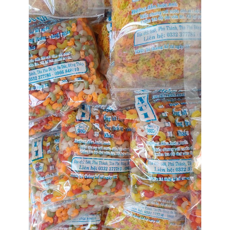 NUI ỐNG NGẮN RAU CỦ.