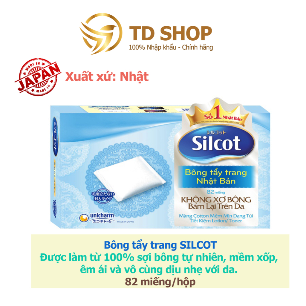  Bông trang điểm  Silcot 82 miếng/hộp - TD SHop