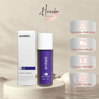 Serum Làm Trắng Răng Tại Nhà SMILEKIT V34 30ml Kem Tẩy Trắng Răng An Toàn, Gel Trắng Răng Cấp Tốc
