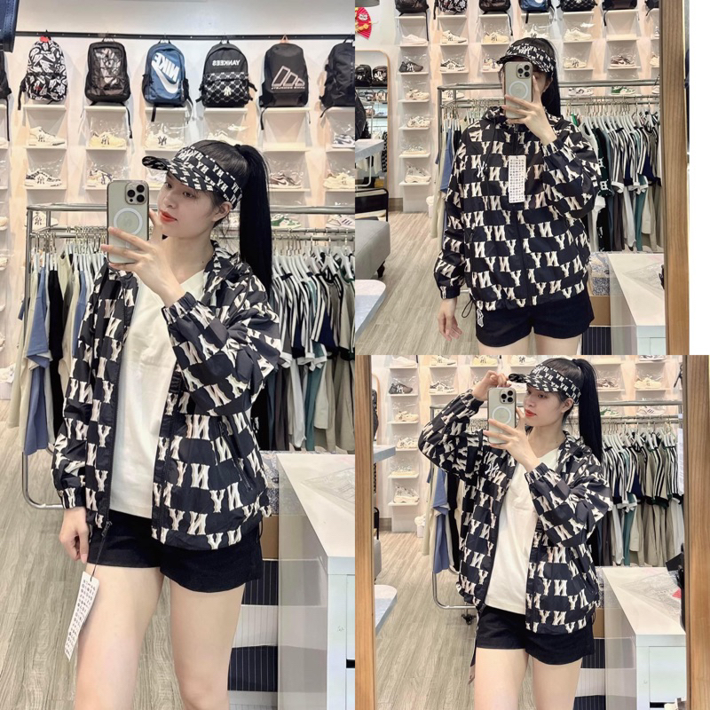 | ảnh thật | Áo khoác gió ML. B 2 lớp Size S M L max 70kg Hàng Xuất Sẵn