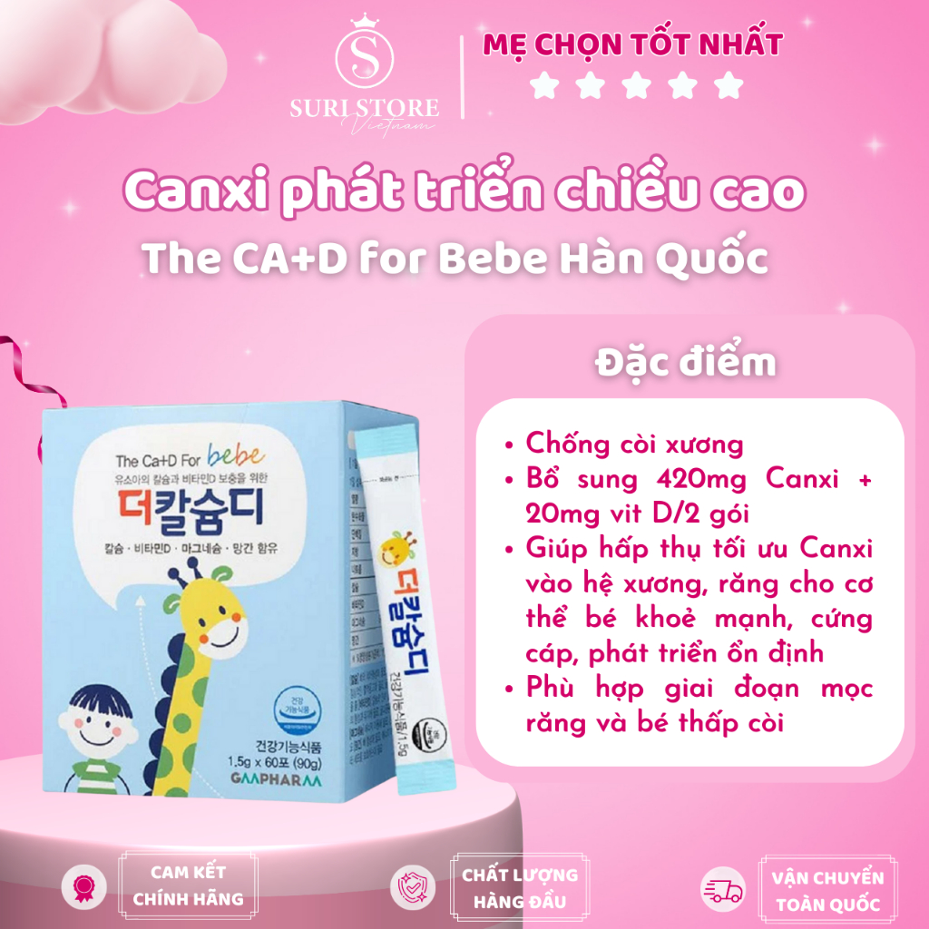 Canxi phát triển chiều cao The CA+D for Bebe Hàn Quốc