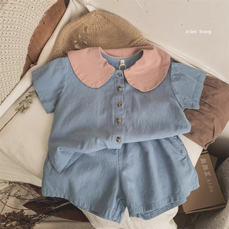 Set Bộ MMi Cổ Bèo Cộc Tay Cho Bé Trai và Bé Gái Từ 8Kg Đến 25Kg Thời trang trẻ em  Heri Kids