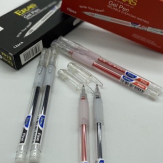 Hộp 12 bút gel eras e144 ngòi 0.5mm đỏ,xanh, đen