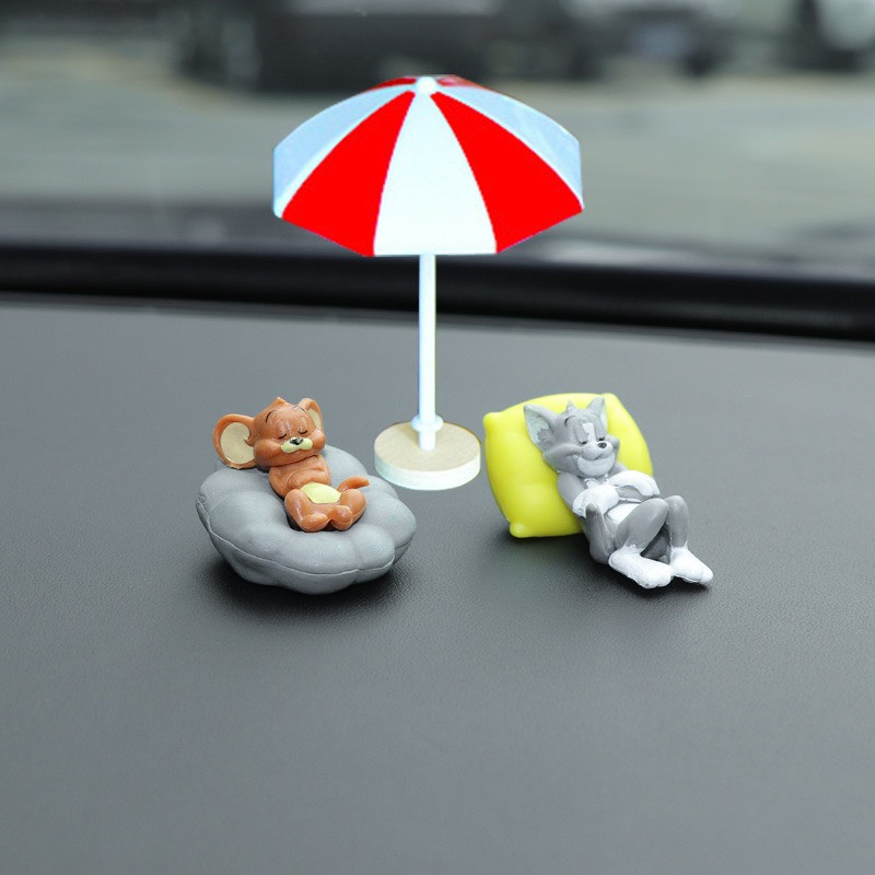 Mô hình Tom Và Jerry dễ thương đặt taplo xe vui nhộn trang trí xe hơi cho bé