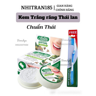 (Tặng bàn chải) Kem Trắng Răng Green Herb Dừa nội Địa Thái lan