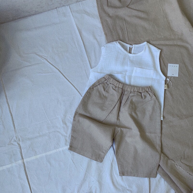 Set bộ đồ em bé trai ba lỗ