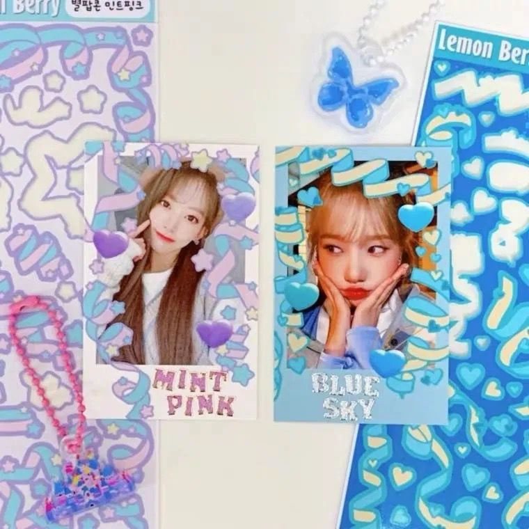 Zanmo tấm hình dán sticker dải ruy băng ngôi sao lấp lánh decor toploader