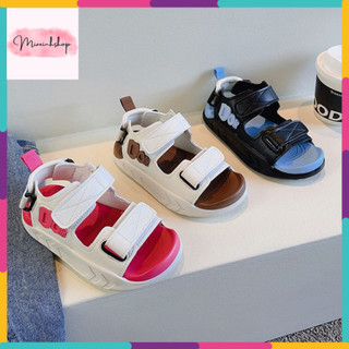 Sandal Bé Trai Bé Gái Dép Sandal Chất Liệu Da Mềm Quai Dán Ngang Mẫu Mới