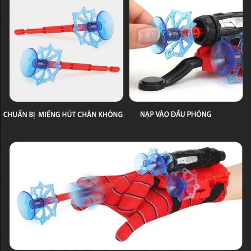 COMBO GĂNG TAY SIÊU NHÂN NGƯỜI NHỆN SPIDERMAN BẮN TÊN