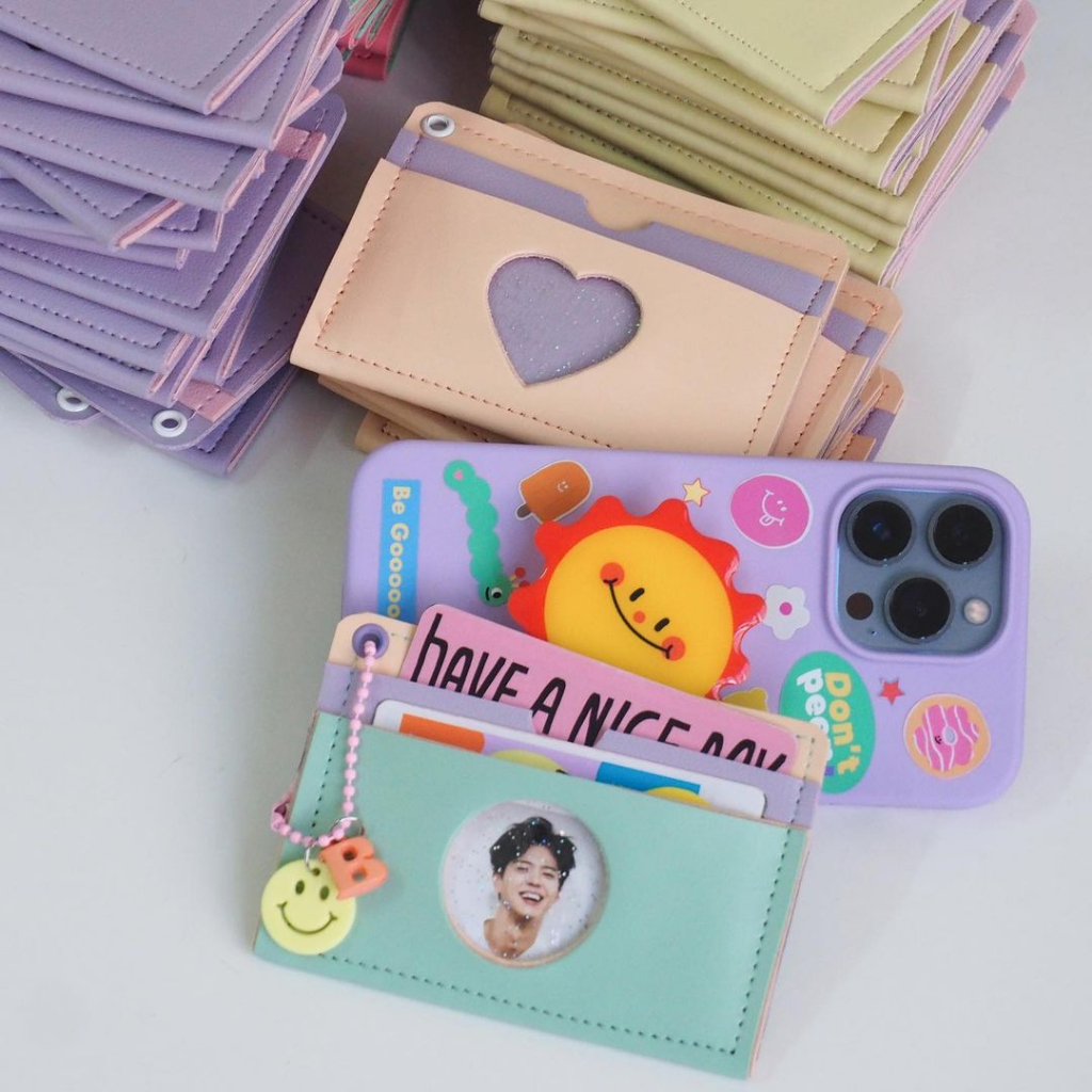 Heart Holder Ví Đựng Thẻ Card Holder Tone Màu Pastel