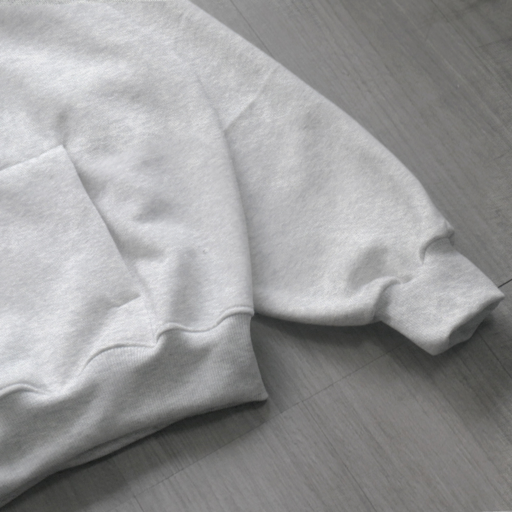 ÁO HODDIE BASIC UNISEX "Y2K" LOGO MÀU XÁM FORM BOXY | ALEKSTUDIO