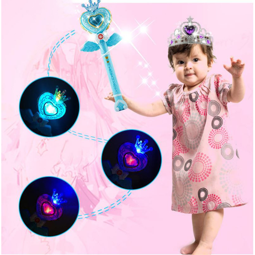 Đồ chơi gậy phép thuật biến hình Phát Sáng có Nhạc Hapi Toys - Đồ chơi trung thu quà tặng cho bé gái