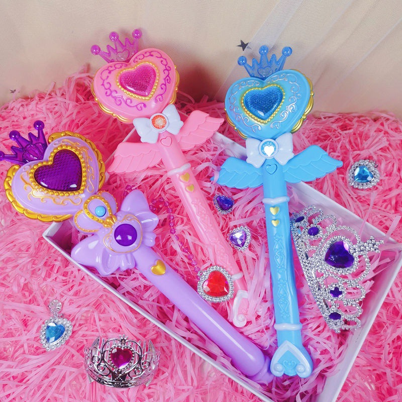 Đồ chơi gậy phép thuật biến hình Phát Sáng có Nhạc Hapi Toys - Đồ chơi trung thu quà tặng cho bé gái