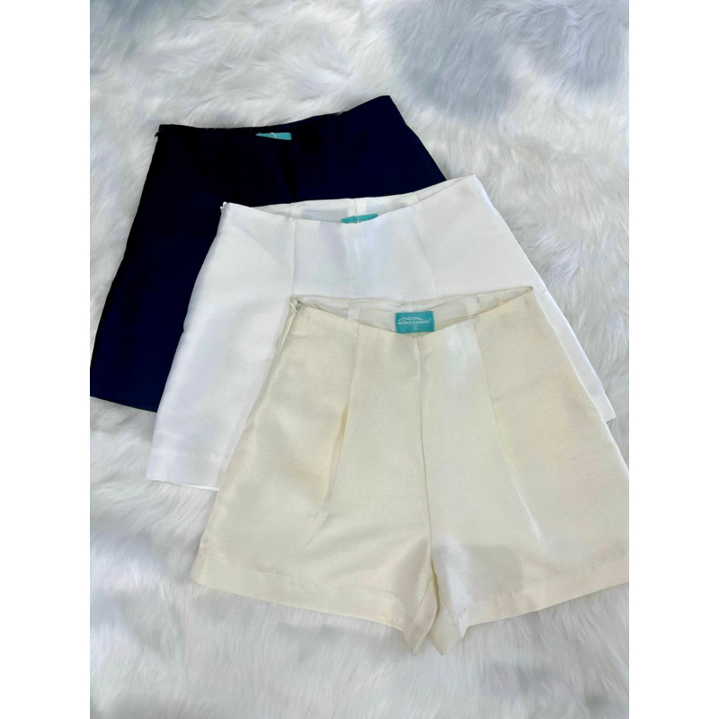 Quần short nữ Wonderhouse lưng cao chất Tafta dày dặn đứng form - Shy Pant