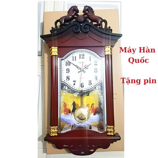 [ĐỒNG HỒ QUẢ LẮC] Đồng hồ treo tường quả lắc sang trọng - Tặng kèm pin và Móc Treo