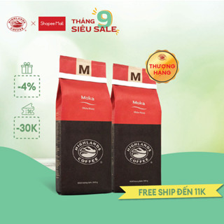 DUY NHẤT 9.9 - Combo 2 gói Cà phê rang xay Moka Highlands Coffee 200g/gói