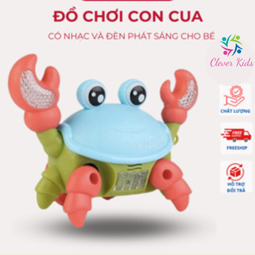 Đồ chơi trung thu con cua chạy pin có phát nhạc và đèn cho bé