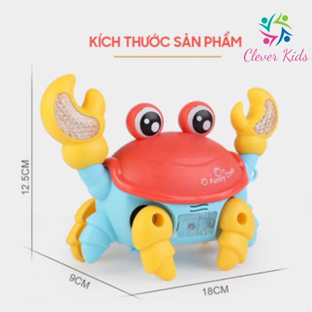 Đồ chơi trung thu con cua chạy pin có phát nhạc và đèn cho bé