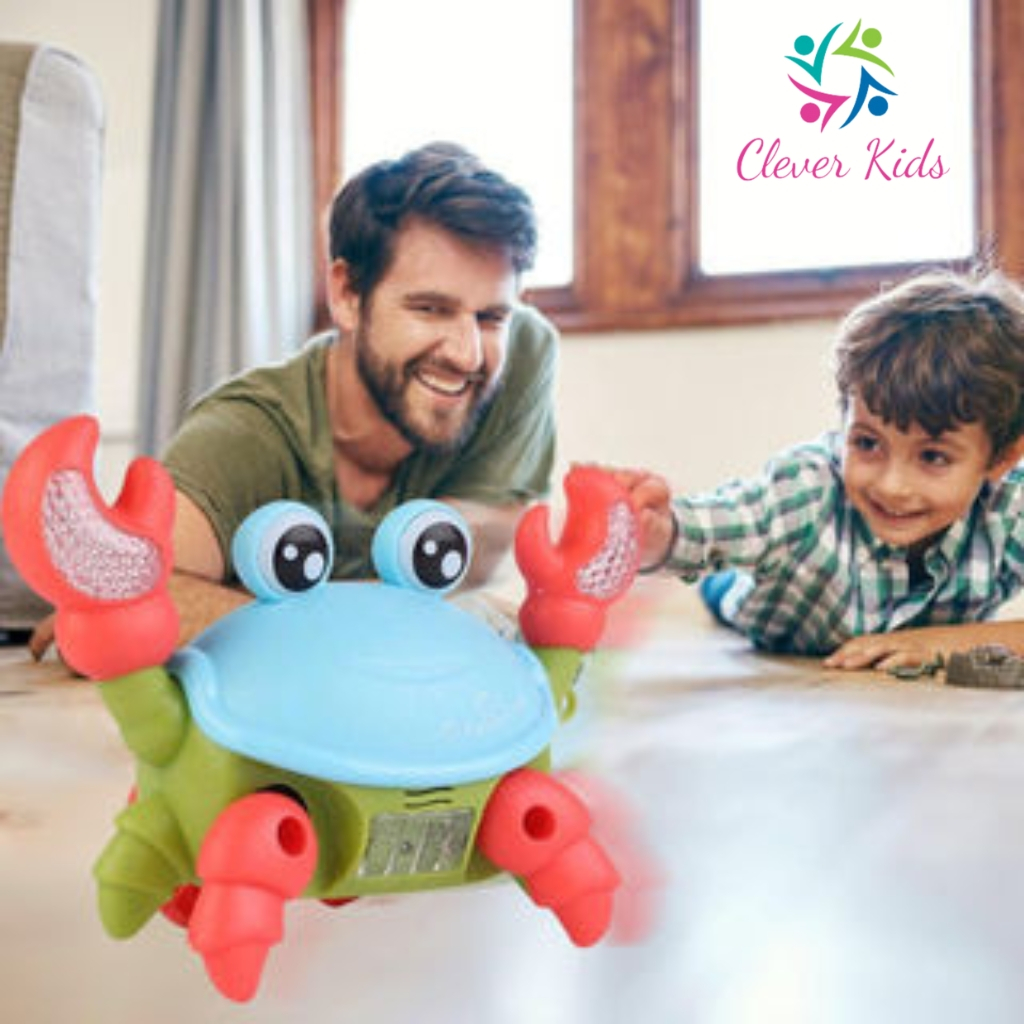 Đồ chơi trung thu con cua chạy pin có phát nhạc và đèn cho bé