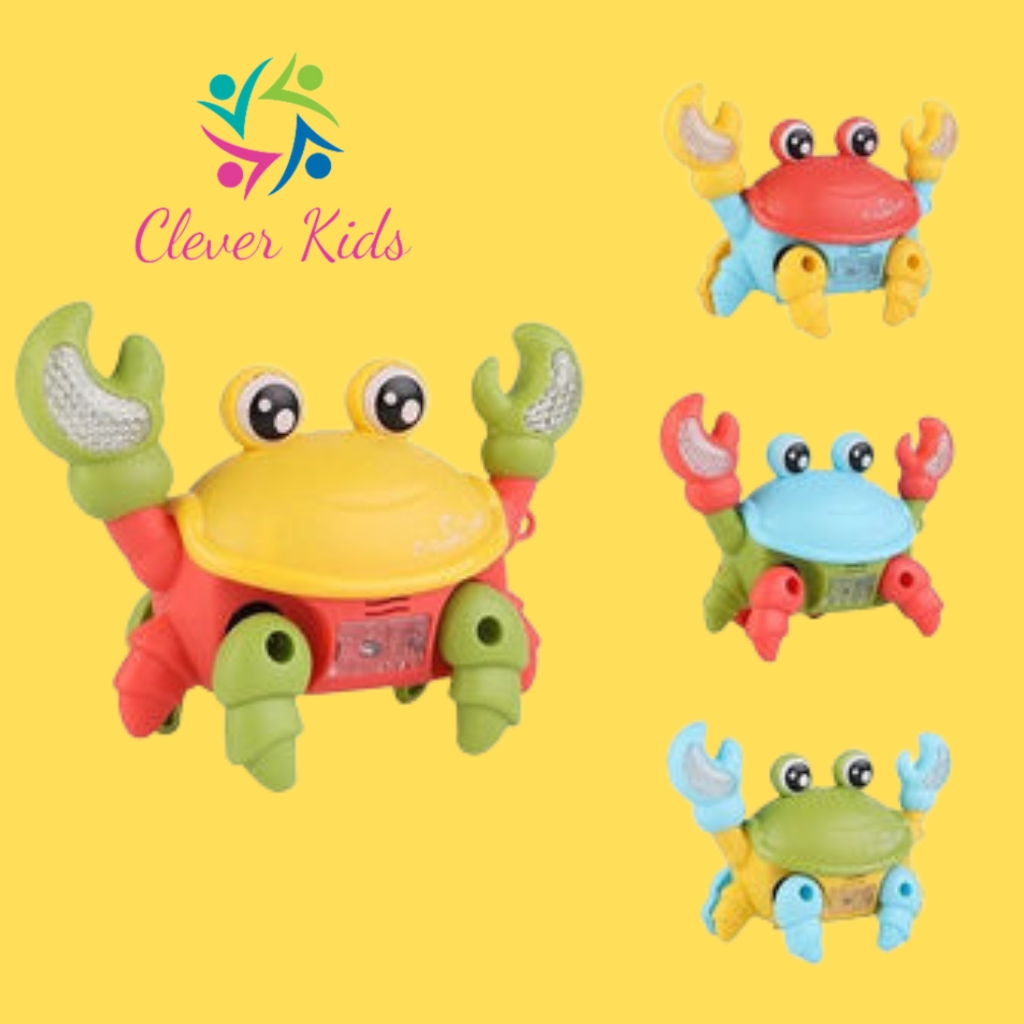 Đồ chơi trung thu con cua chạy pin có phát nhạc và đèn cho bé