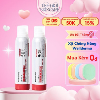 Xịt chống nắng wellderma cho body trắng da hàn quốc chính hãng