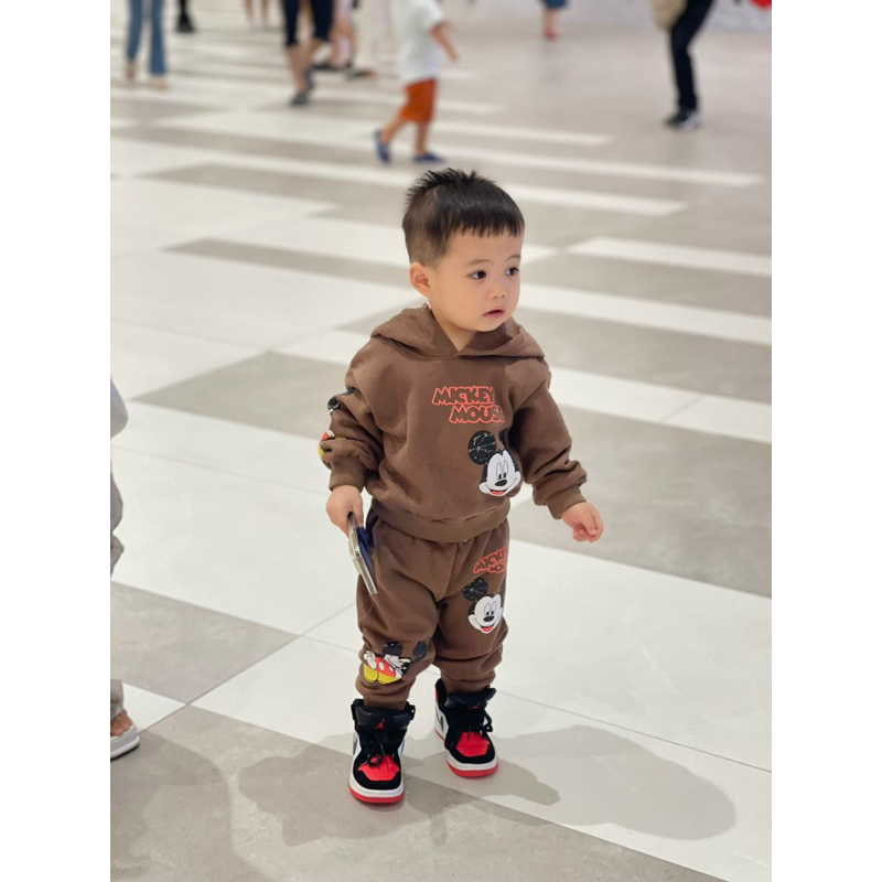 Bộ nỉ mickey bé trai VNXK
