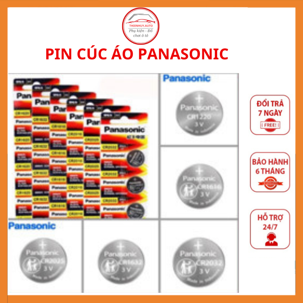 Pin khuy cúc áo Panasonic CR1620/ CR1632/ CR1616 / CR1220 / CR2032 / CR2025 / CR2016 Pin 3V Lithium
