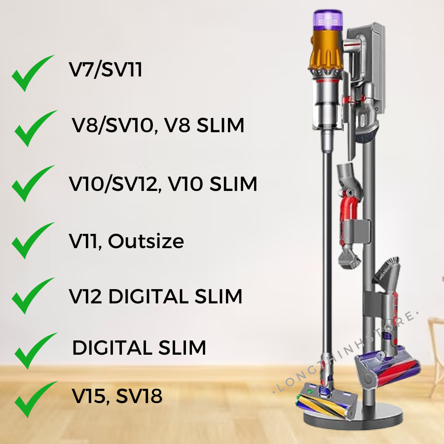 Dysonn Floor Dok Đế sạc / Giá treo máy hút bụi  V7 V8 V10 V11 V12 V15 Slim - Chất lượng cao