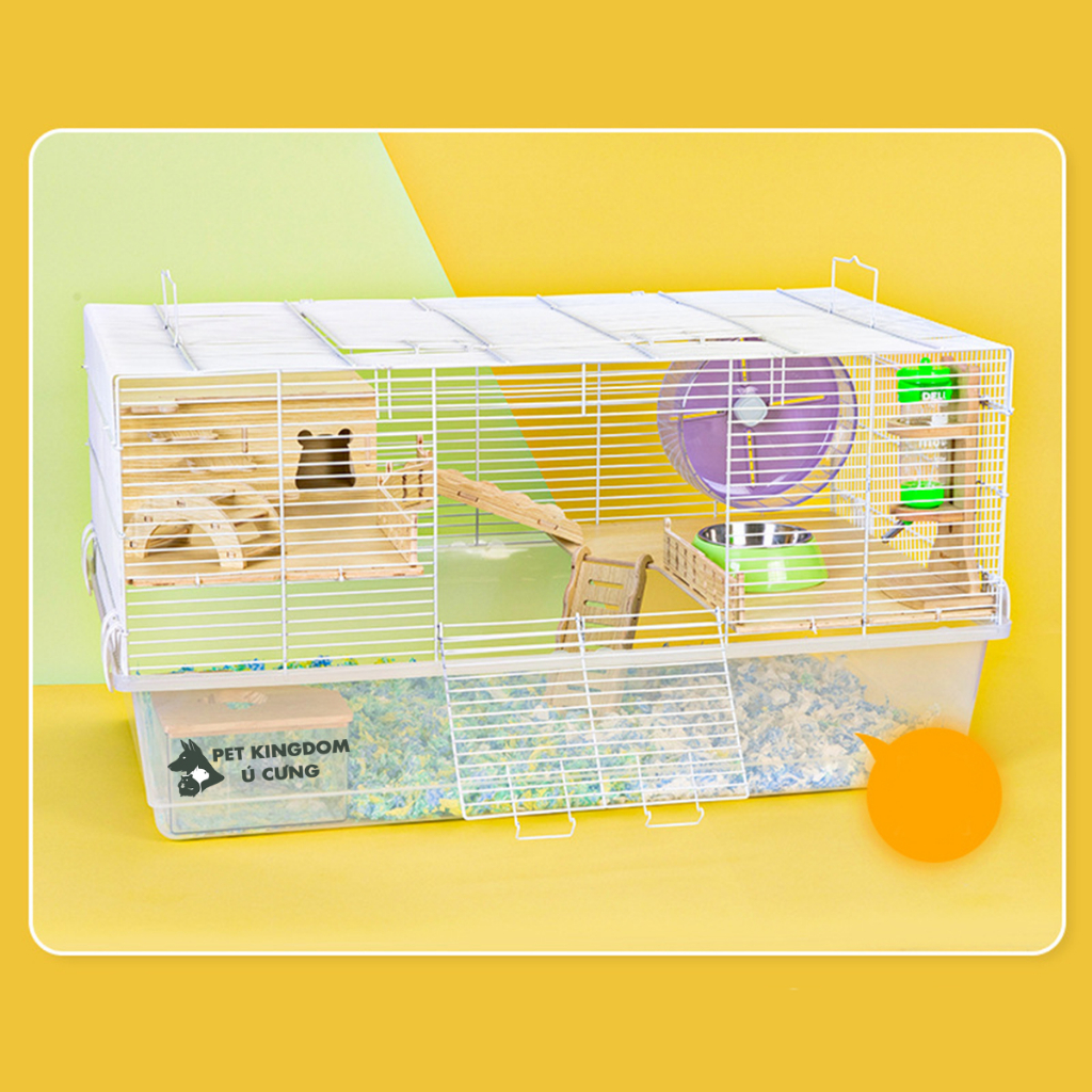 Lồng Siêu To 80x46x42cm Cho Hamster, Nhím, Sóc, Guinea pig