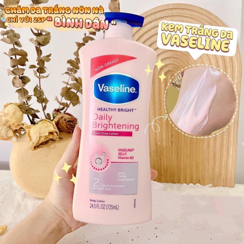 [ Chính Hãng ] Sữa Dưỡng Thể Vaseline 725ml Dưỡng Trắng Sáng Da Nâng Tone Body Lotion Tone Up