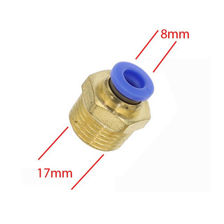 Đầu chuyển ống ren ngoài 17mm ra ống 8mm