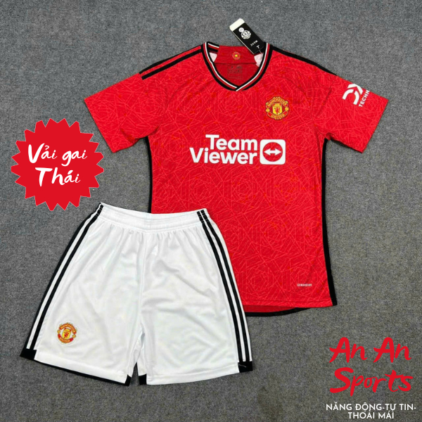 Bộ quần áo bóng đá CLB Manchester United sân nhà mùa mới nhất- đồ đá banh MU - vải gai thái chuẩn thi đấu (An An Sports)