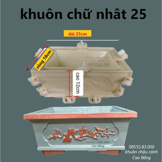 Khuôn đúc chậu chữ nhật 25