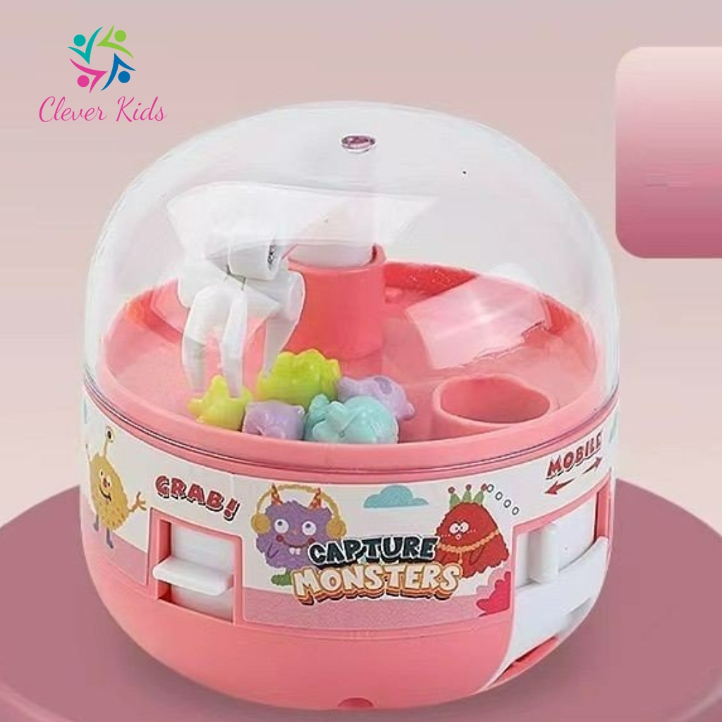 Đồ chơi Máy gắp thú mini, Đồ chơi máy gắp Khủng long Mini tặng 8 khủng long mini đi kèm