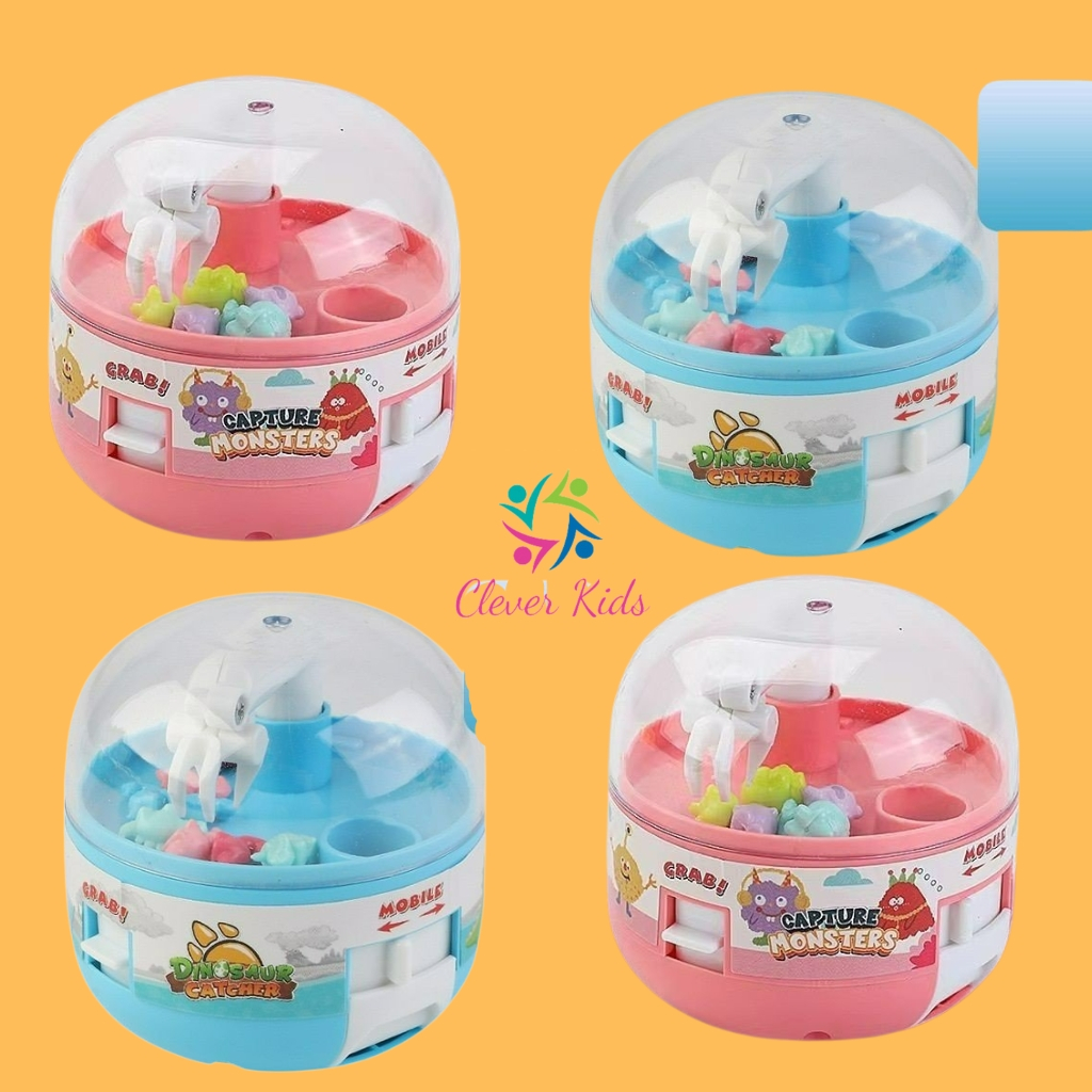 Đồ chơi Máy gắp thú mini, Đồ chơi máy gắp Khủng long Mini tặng 8 khủng long mini đi kèm
