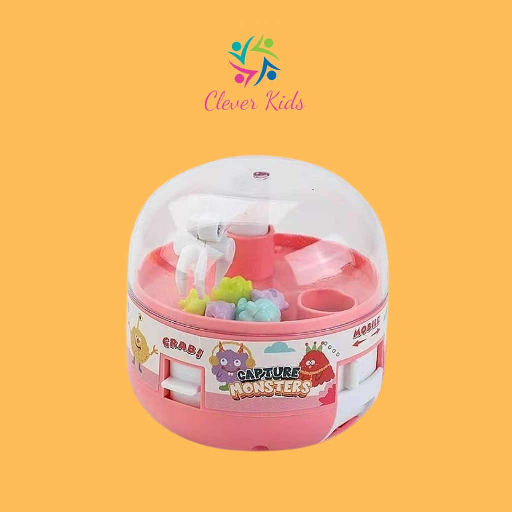 Đồ chơi Máy gắp thú mini, Đồ chơi máy gắp Khủng long Mini tặng 8 khủng long mini đi kèm