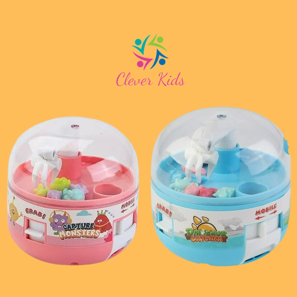 Đồ chơi Máy gắp thú mini, Đồ chơi máy gắp Khủng long Mini tặng 8 khủng long mini đi kèm